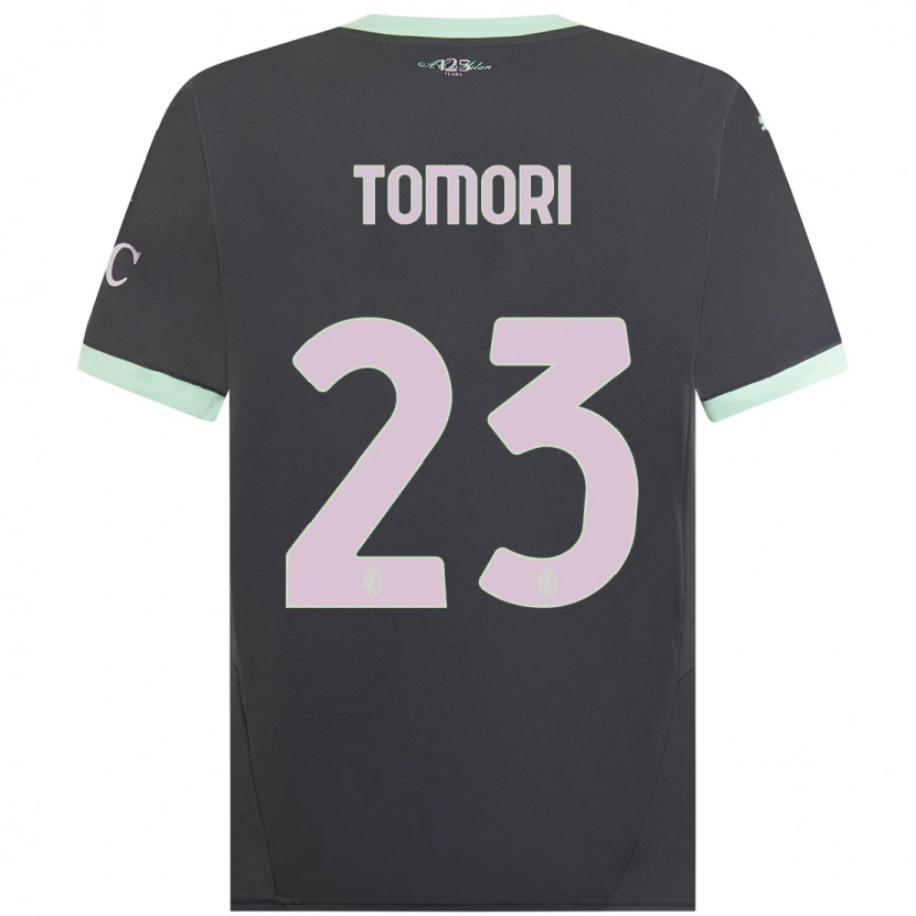 Danxen Dzieci Fikayo Tomori #23 Szary Trzeci Komplet Koszulka 2024/25 Koszulki Klubowe