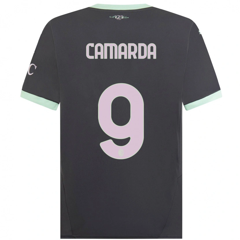 Danxen Dzieci Francesco Camarda #9 Szary Trzeci Komplet Koszulka 2024/25 Koszulki Klubowe