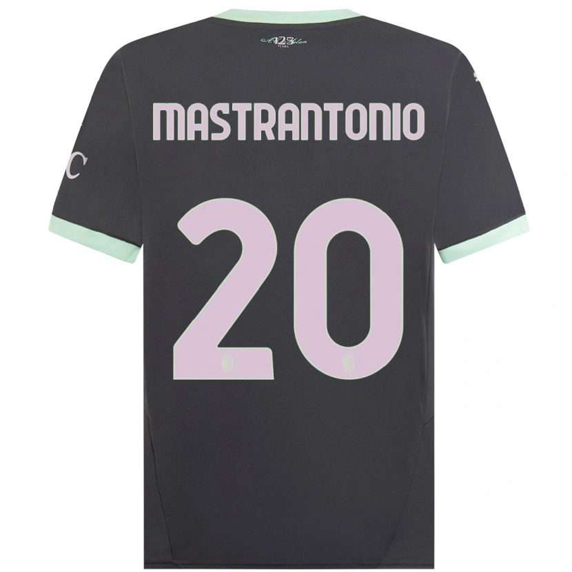Danxen Dzieci Davide Mastrantonio #20 Szary Trzeci Komplet Koszulka 2024/25 Koszulki Klubowe