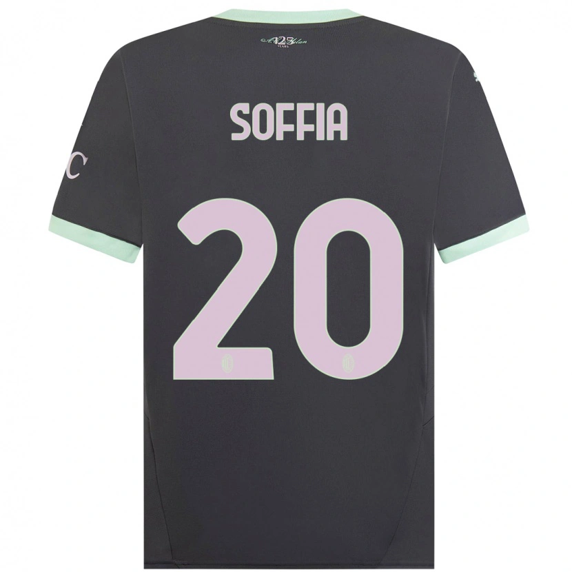 Danxen Dzieci Angelica Soffia #20 Szary Trzeci Komplet Koszulka 2024/25 Koszulki Klubowe