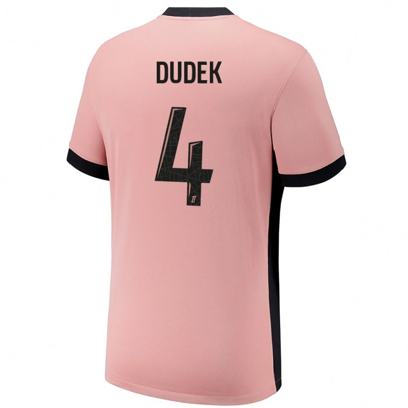 Danxen Dzieci Paulina Dudek #4 Rdzawy Róż Trzeci Komplet Koszulka 2024/25 Koszulki Klubowe