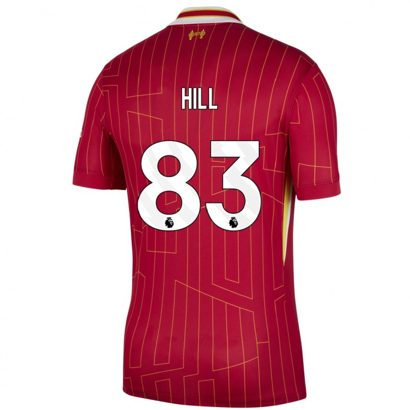Danxen Męski Thomas Hill #83 Czerwony Żółty Biały Domowa Koszulka 2024/25 Koszulki Klubowe