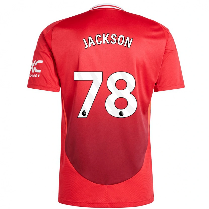 Danxen Męski Louis Jackson #78 Jasnoczerwony Domowa Koszulka 2024/25 Koszulki Klubowe