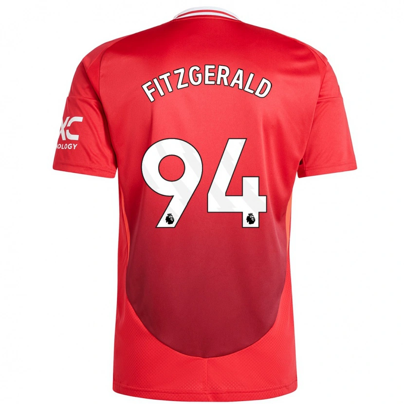 Danxen Męski Jayce Fitzgerald #94 Jasnoczerwony Domowa Koszulka 2024/25 Koszulki Klubowe