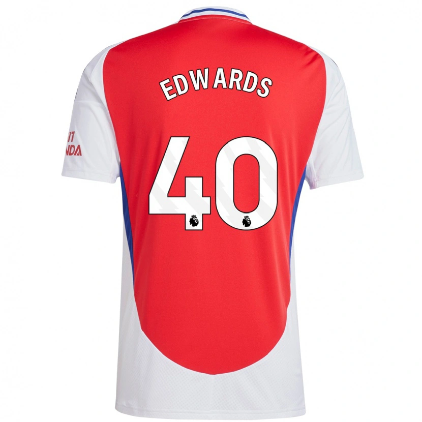 Danxen Męski Khayon Edwards #40 Czerwony Biały Domowa Koszulka 2024/25 Koszulki Klubowe