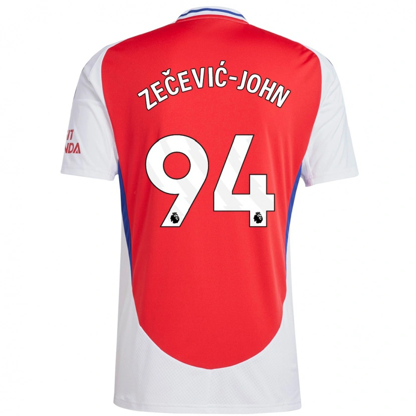 Danxen Męski Louis Zečević-John #94 Czerwony Biały Domowa Koszulka 2024/25 Koszulki Klubowe