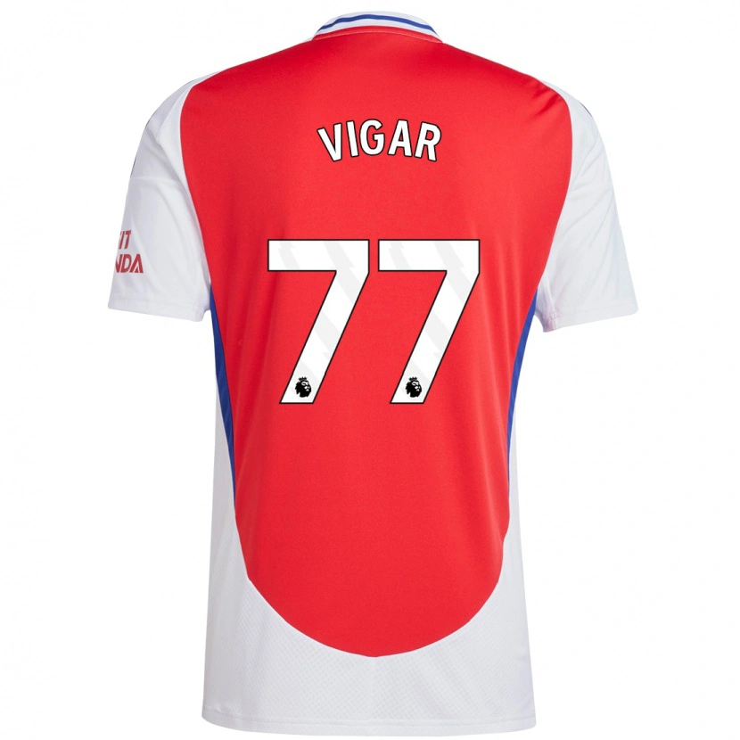 Danxen Męski Billy Vigar #77 Czerwony Biały Domowa Koszulka 2024/25 Koszulki Klubowe