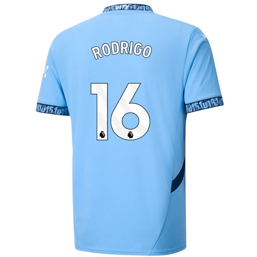 Danxen Męski Rodri #16 Granatowy Domowa Koszulka 2024/25 Koszulki Klubowe