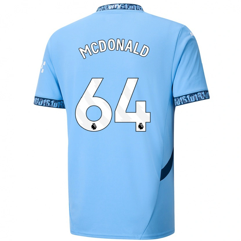 Danxen Męski Rowan Mcdonald #64 Granatowy Domowa Koszulka 2024/25 Koszulki Klubowe