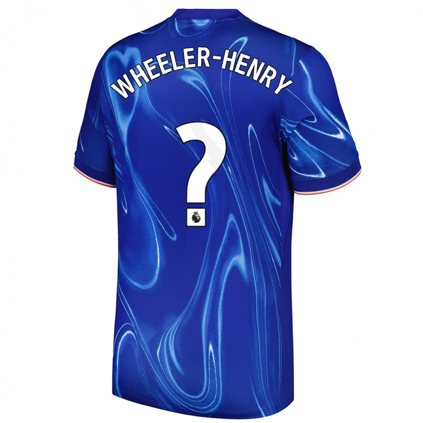 Danxen Męski Joseph Wheeler-Henry #0 Niebieski Biały Domowa Koszulka 2024/25 Koszulki Klubowe