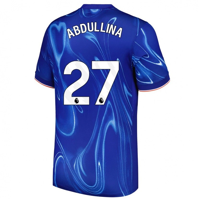 Danxen Męski Alsu Abdullina #27 Niebieski Biały Domowa Koszulka 2024/25 Koszulki Klubowe