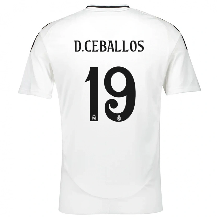 Danxen Męski Dani Ceballos #19 Biały Domowa Koszulka 2024/25 Koszulki Klubowe
