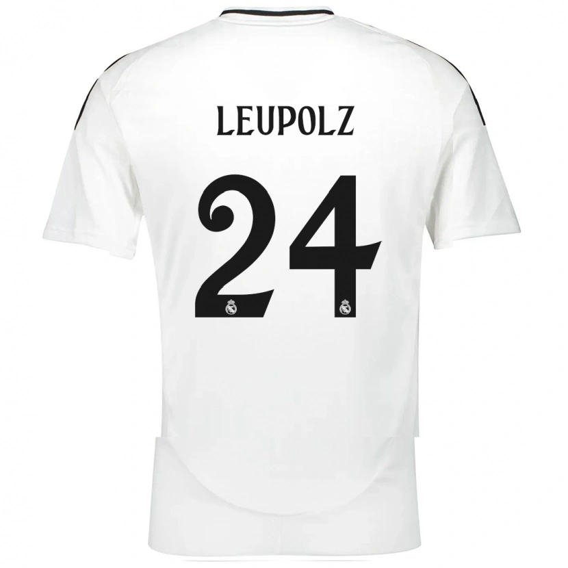 Danxen Męski Melanie Leupolz #24 Biały Domowa Koszulka 2024/25 Koszulki Klubowe