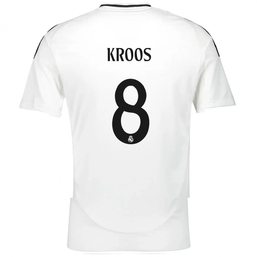 Danxen Męski Toni Kroos #8 Biały Domowa Koszulka 2024/25 Koszulki Klubowe