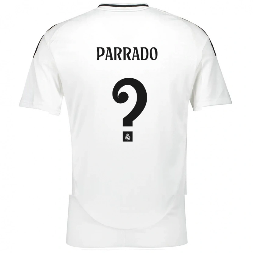 Danxen Męski Diego Parrado #0 Biały Domowa Koszulka 2024/25 Koszulki Klubowe