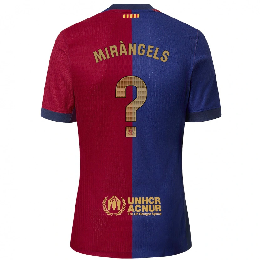 Danxen Męski Xavi Miràngels #0 Niebieski Czerwony Domowa Koszulka 2024/25 Koszulki Klubowe