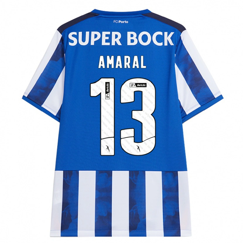 Danxen Męski Fábio Amaral #13 Niebieski Biały Domowa Koszulka 2024/25 Koszulki Klubowe