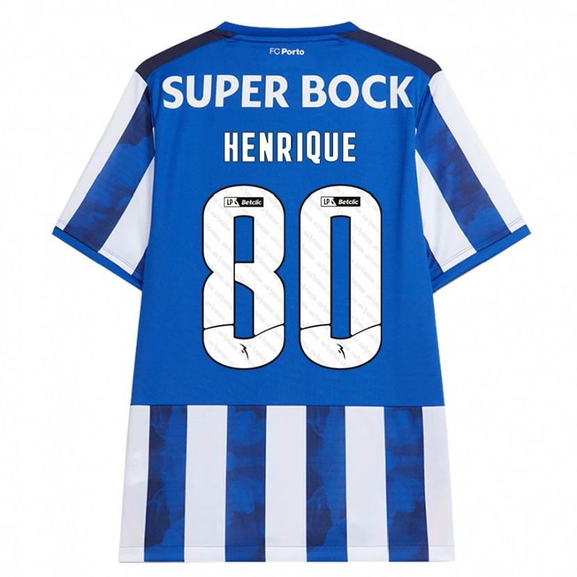 Danxen Męski Kaio Henrique #80 Niebieski Biały Domowa Koszulka 2024/25 Koszulki Klubowe