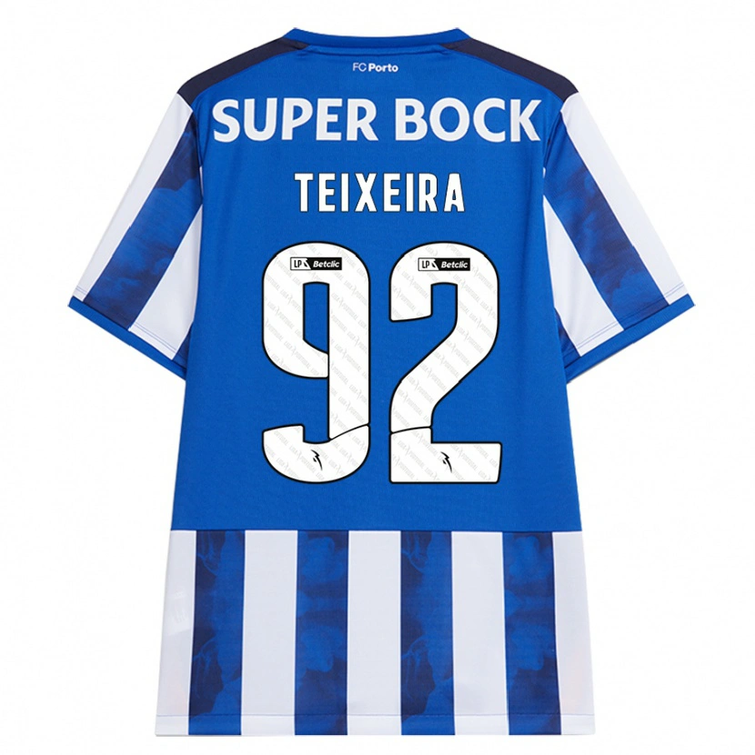 Danxen Męski João Teixeira #92 Niebieski Biały Domowa Koszulka 2024/25 Koszulki Klubowe