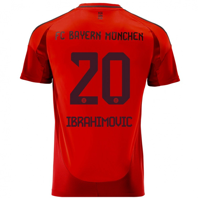 Danxen Męski Arijon Ibrahimovic #20 Czerwony Domowa Koszulka 2024/25 Koszulki Klubowe