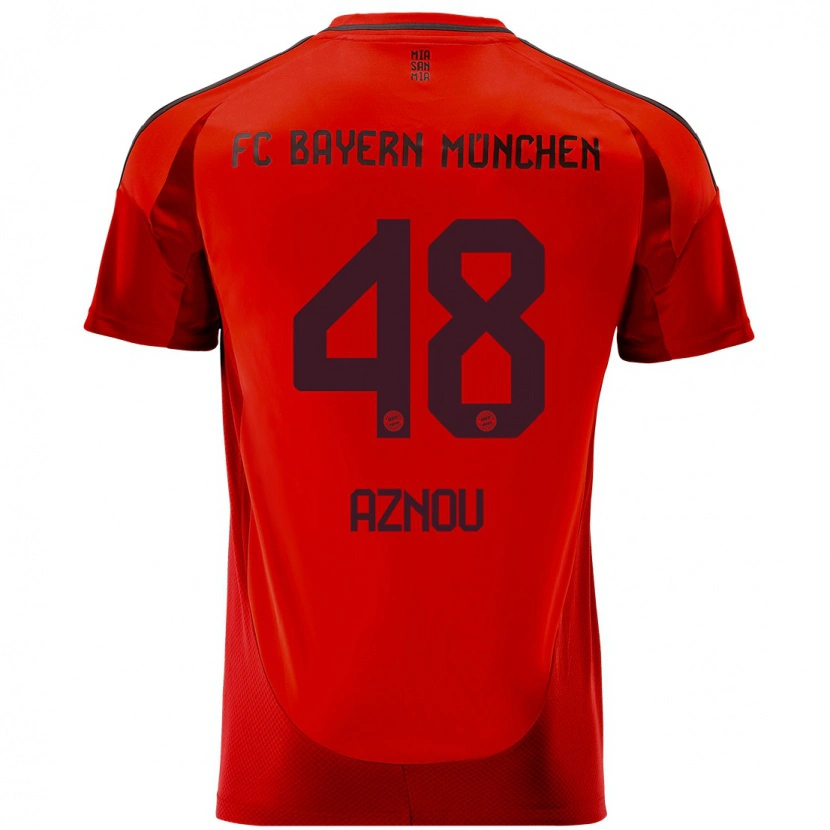 Danxen Męski Adam Aznou #48 Czerwony Domowa Koszulka 2024/25 Koszulki Klubowe
