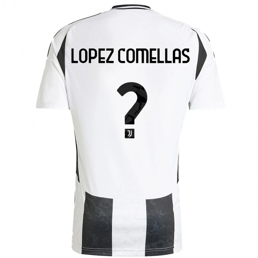Danxen Męski Ivan Lopez Comellas #0 Biały Czarny Domowa Koszulka 2024/25 Koszulki Klubowe