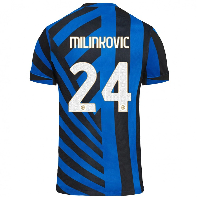 Danxen Męski Marija Milinković #24 Niebiesko-Czarny Domowa Koszulka 2024/25 Koszulki Klubowe