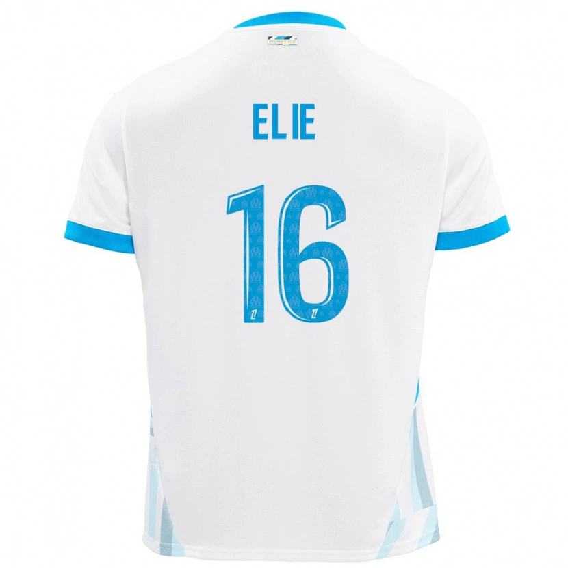 Danxen Męski Anaïs Elie #16 Biały Błękitny Domowa Koszulka 2024/25 Koszulki Klubowe