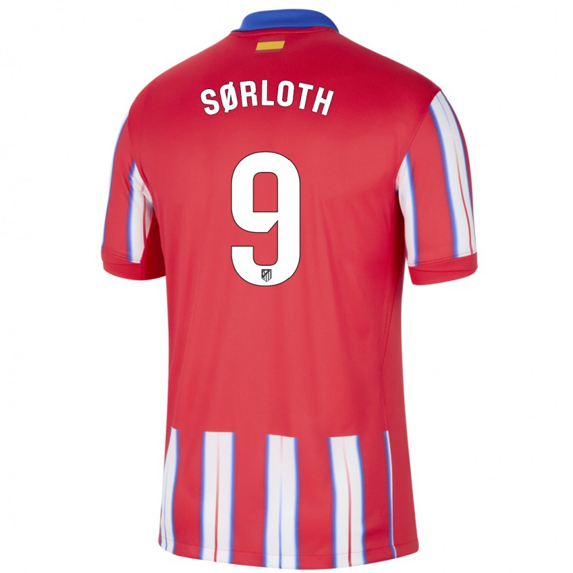 Danxen Męski Alexander Sørloth #9 Czerwony Biały Niebieski Domowa Koszulka 2024/25 Koszulki Klubowe