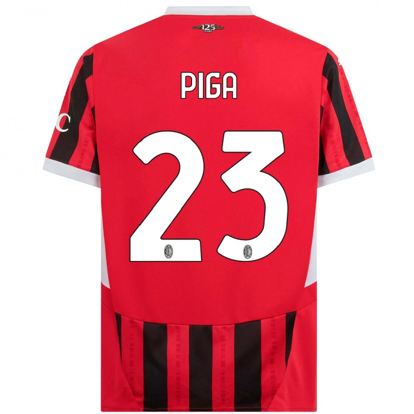Danxen Męski Julie Piga #23 Czerwony Czarny Domowa Koszulka 2024/25 Koszulki Klubowe