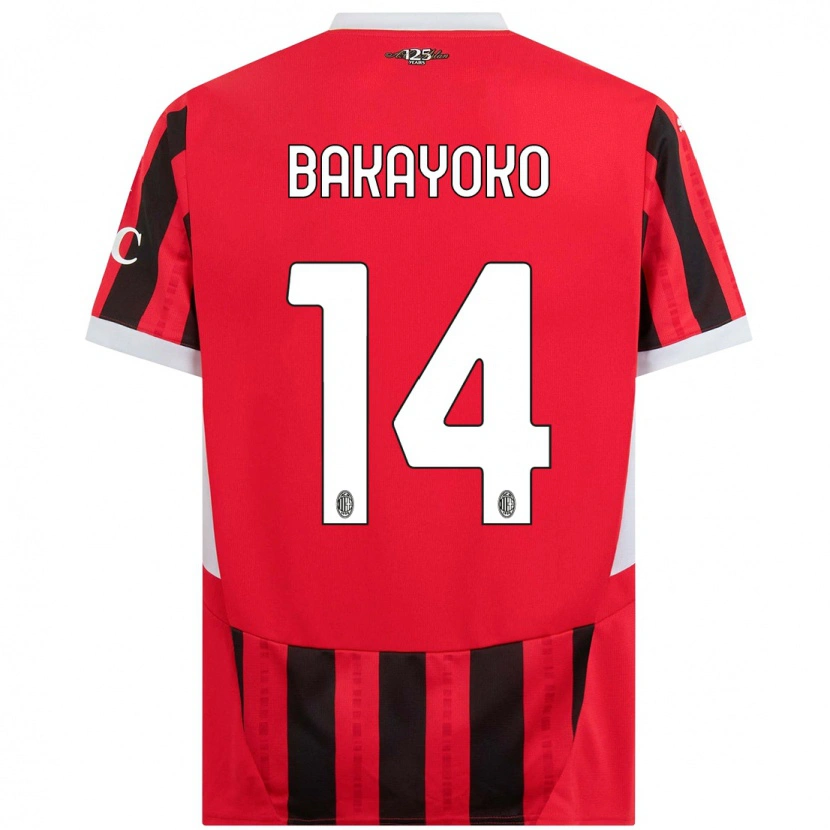 Danxen Męski Tiemoue Bakayoko #14 Czerwony Czarny Domowa Koszulka 2024/25 Koszulki Klubowe