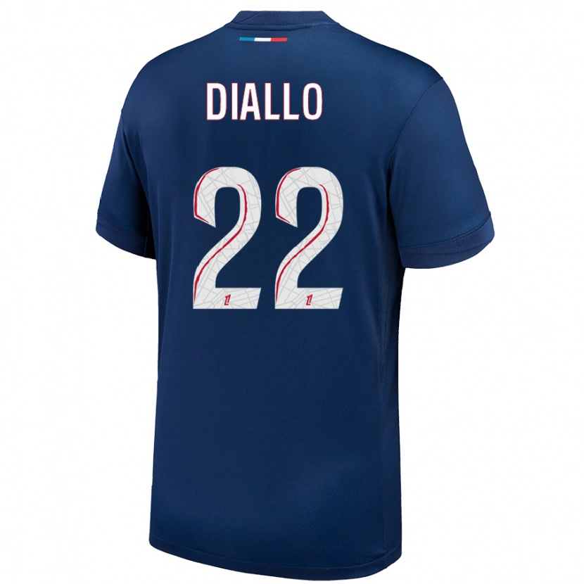 Danxen Męski Abdou Diallo #22 Granatowy Biały Domowa Koszulka 2024/25 Koszulki Klubowe