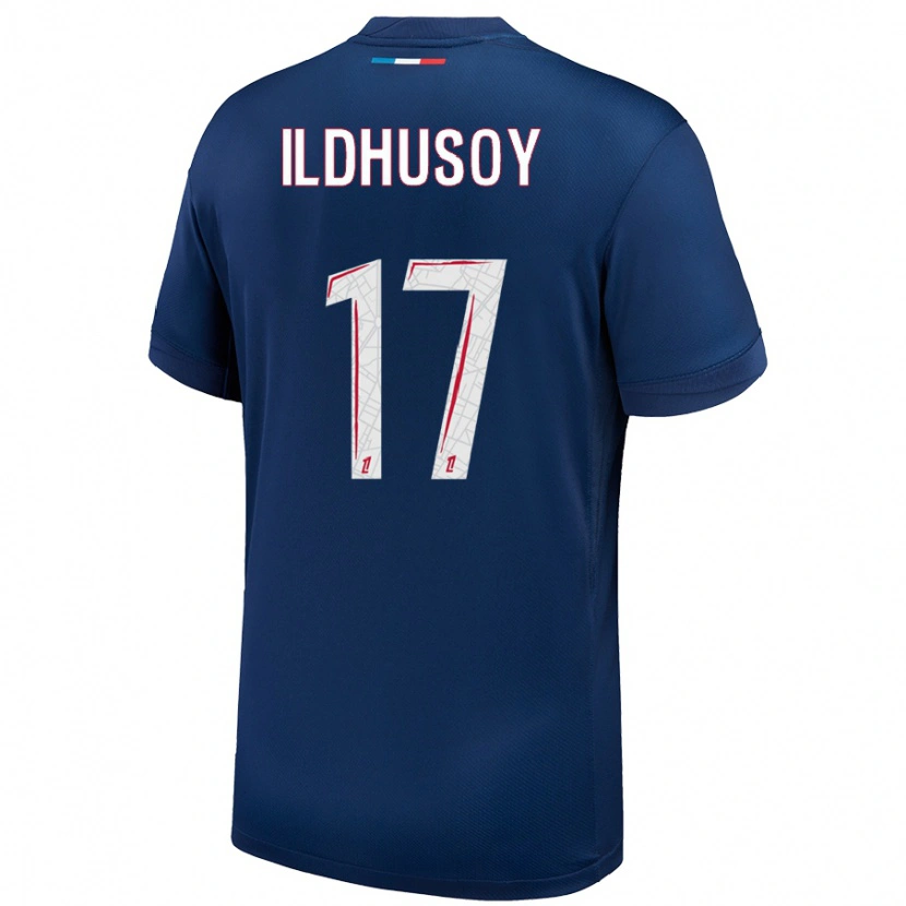 Danxen Męski Celin Bizet Ildhusoy #17 Granatowy Biały Domowa Koszulka 2024/25 Koszulki Klubowe
