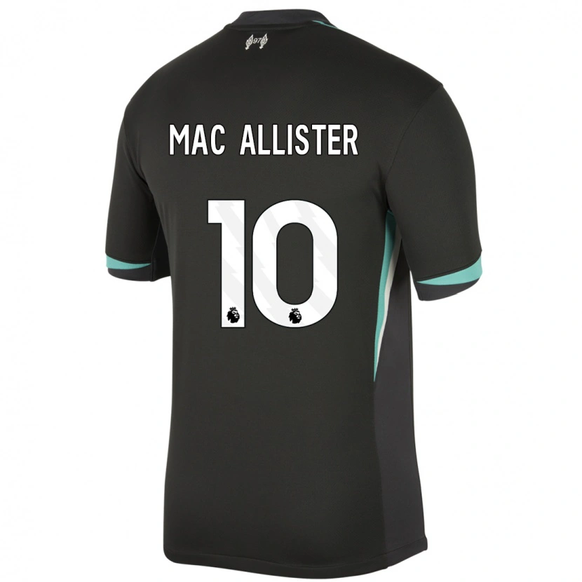 Danxen Męski Alexis Mac Allister #10 Czarny Antracytowy Biały Wyjazdowa Koszulka 2024/25 Koszulki Klubowe