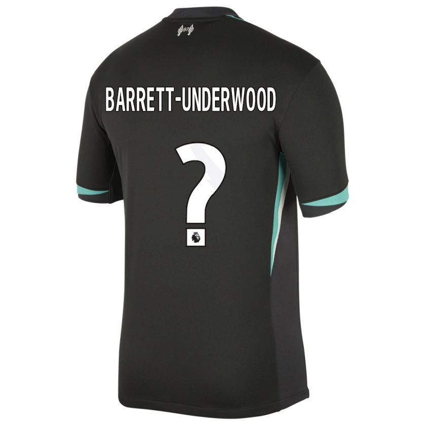 Danxen Męski Keehan Barrett-Underwood #0 Czarny Antracytowy Biały Wyjazdowa Koszulka 2024/25 Koszulki Klubowe