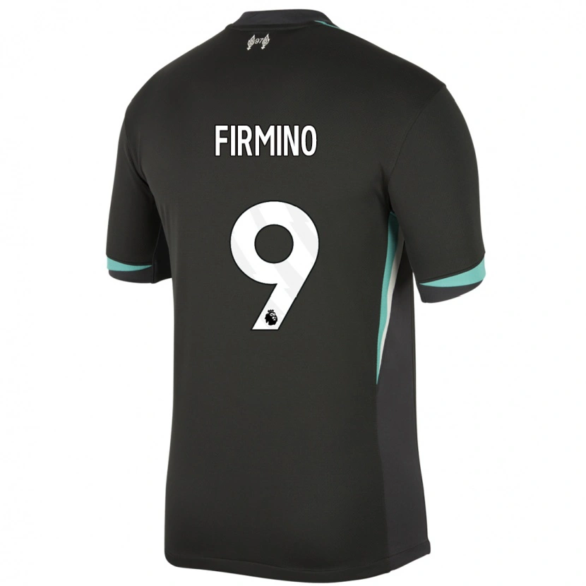 Danxen Męski Roberto Firmino #9 Czarny Antracytowy Biały Wyjazdowa Koszulka 2024/25 Koszulki Klubowe