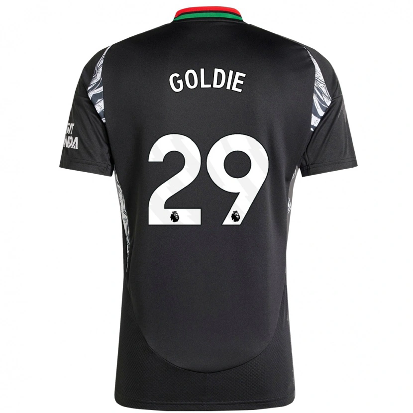Danxen Męski Teyah Goldie #29 Czarny Wyjazdowa Koszulka 2024/25 Koszulki Klubowe