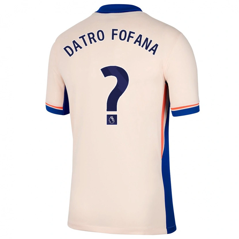 Danxen Męski David Datro Fofana #0 Jasnobeżowy Wyjazdowa Koszulka 2024/25 Koszulki Klubowe