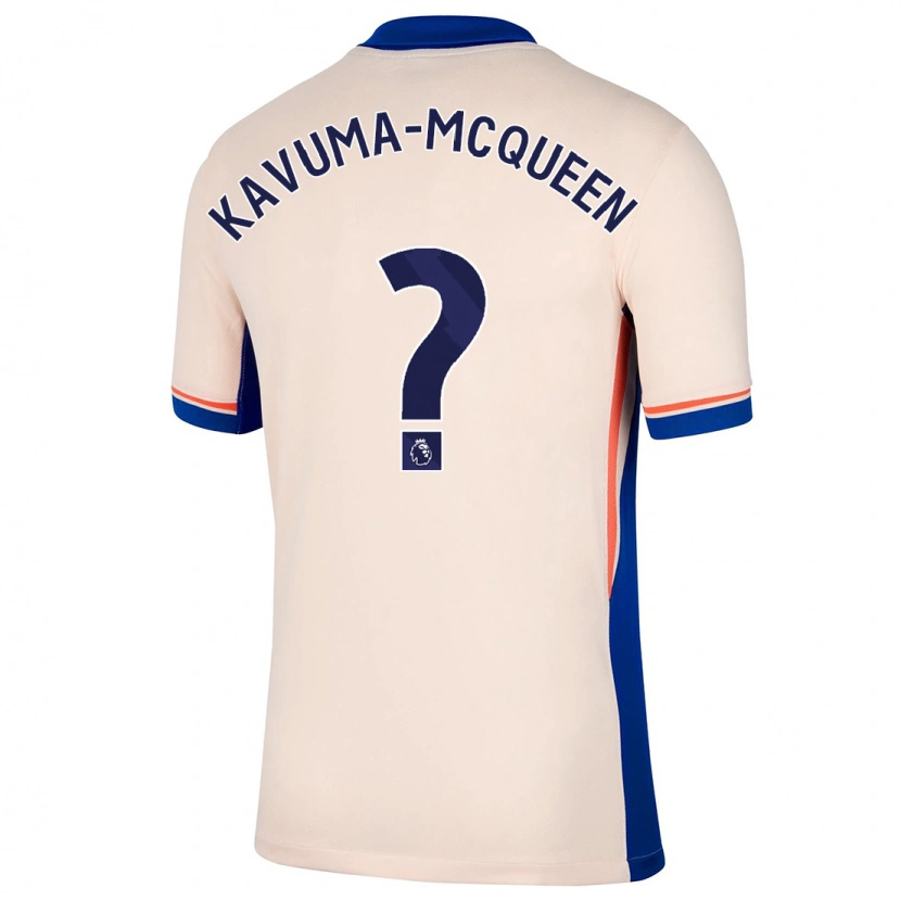 Danxen Męski Ryan Kavuma-Mcqueen #0 Jasnobeżowy Wyjazdowa Koszulka 2024/25 Koszulki Klubowe