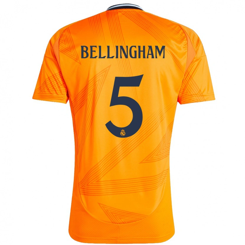 Danxen Męski Jude Bellingham #5 Pomarańczowy Wyjazdowa Koszulka 2024/25 Koszulki Klubowe