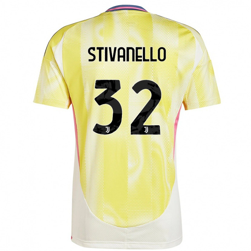 Danxen Męski Riccardo Stivanello #32 Żółty Słoneczny Wyjazdowa Koszulka 2024/25 Koszulki Klubowe