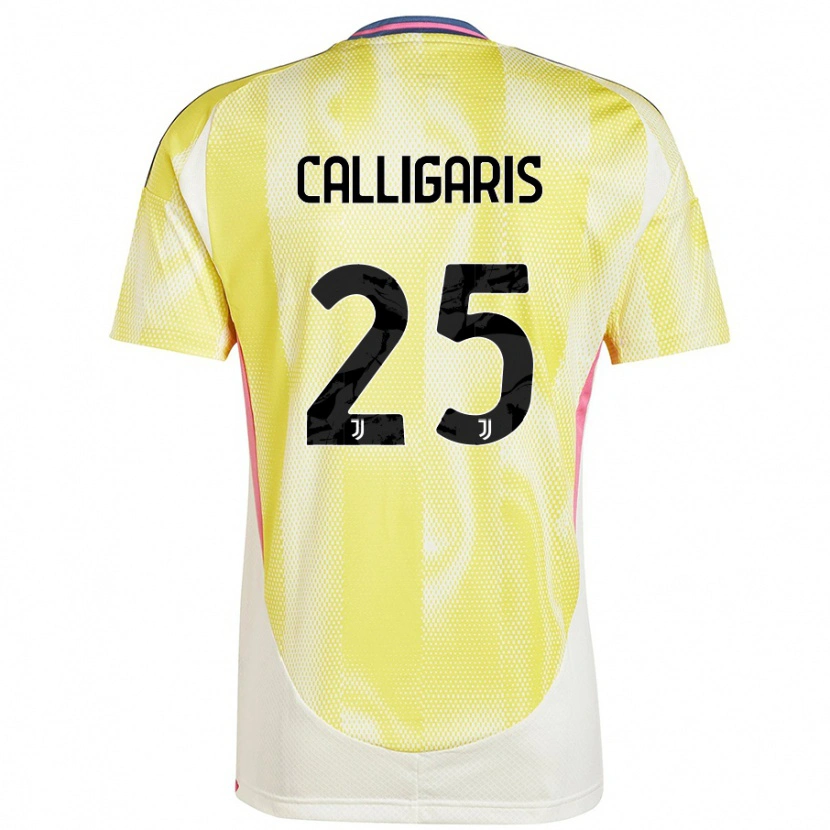 Danxen Męski Viola Calligaris #25 Żółty Słoneczny Wyjazdowa Koszulka 2024/25 Koszulki Klubowe