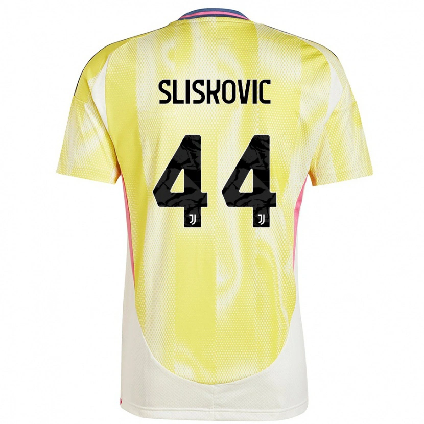 Danxen Męski Gloria Slišković #44 Żółty Słoneczny Wyjazdowa Koszulka 2024/25 Koszulki Klubowe