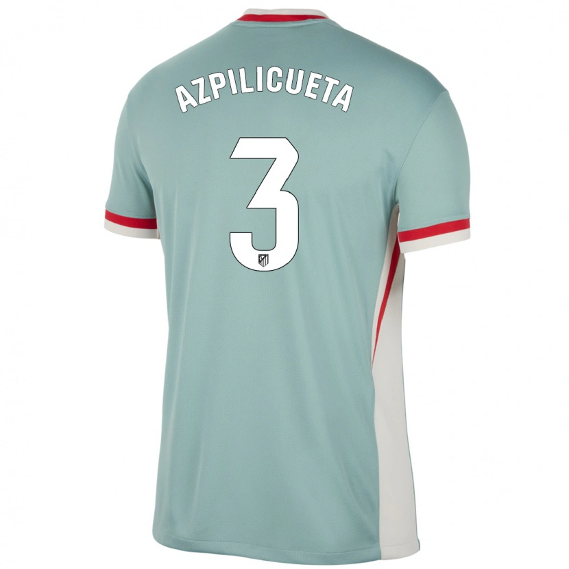 Danxen Męski César Azpilicueta #3 Jasnobeżowy Niebieski Wyjazdowa Koszulka 2024/25 Koszulki Klubowe
