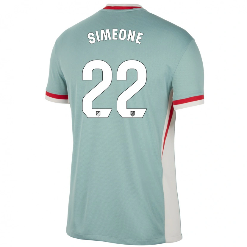 Danxen Męski Giuliano Simeone #22 Jasnobeżowy Niebieski Wyjazdowa Koszulka 2024/25 Koszulki Klubowe