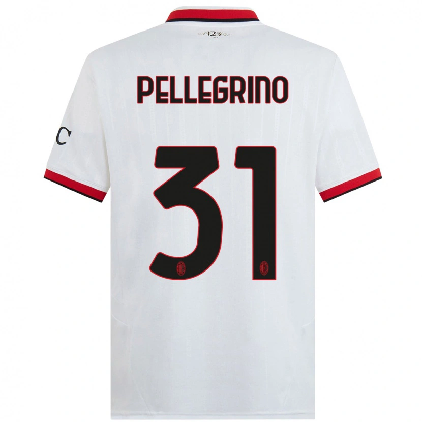 Danxen Męski Marco Pellegrino #31 Biały Czarny Czerwony Wyjazdowa Koszulka 2024/25 Koszulki Klubowe