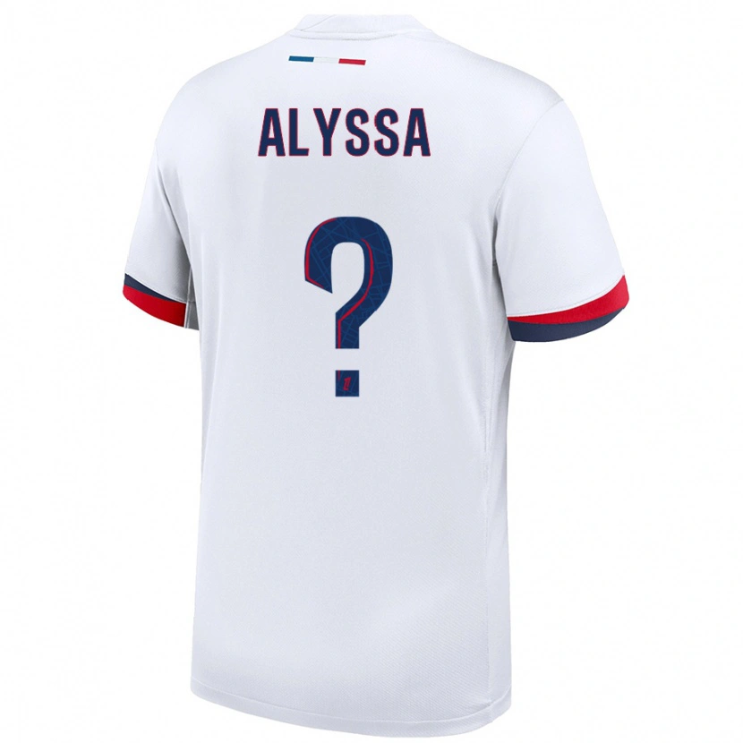 Danxen Męski Alyssa Fernandes #0 Biały Niebieski Czerwony Wyjazdowa Koszulka 2024/25 Koszulki Klubowe