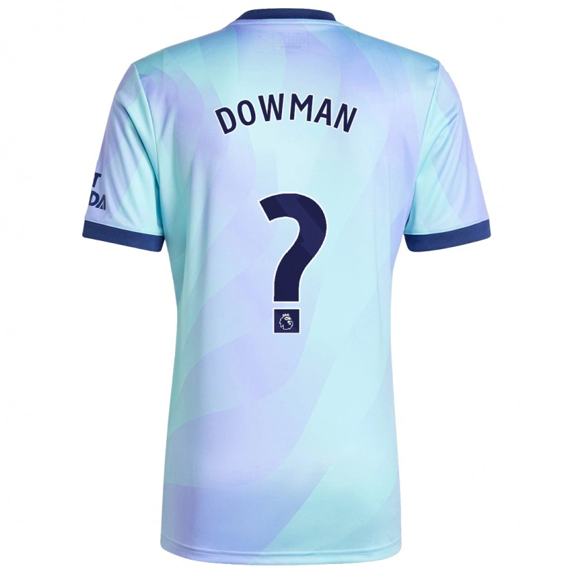 Danxen Męski Max Dowman #0 Aqua Trzeci Komplet Koszulka 2024/25 Koszulki Klubowe