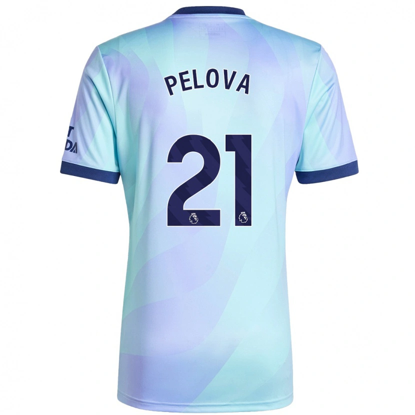Danxen Męski Victoria Pelova #21 Aqua Trzeci Komplet Koszulka 2024/25 Koszulki Klubowe