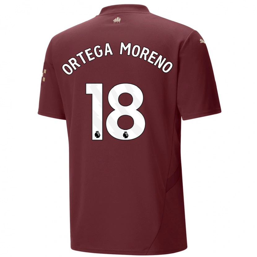 Danxen Męski Stefan Ortega #18 Kasztanowy Trzeci Komplet Koszulka 2024/25 Koszulki Klubowe